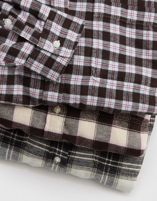 Aerie Anytime Fave Flannel Button Down Shirt