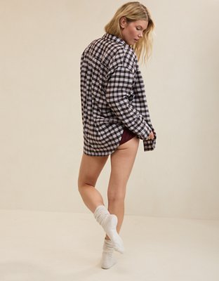 Aerie Anytime Fave Flannel Button Down Shirt