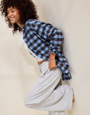 Chemisier boutonné en flanelle favori Anytime Aerie
