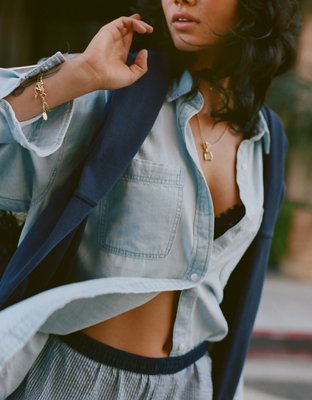 Aerie Anytime Fave Woven Shirt | Aerie