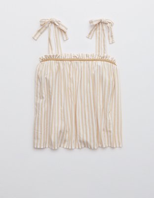 Aerie Camiseta sin mangas tejida con lazo en el hombro