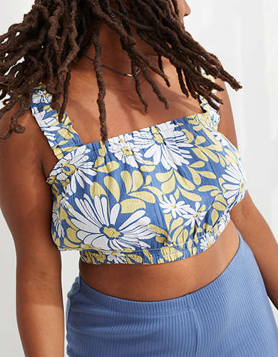 Aerie Woven Cropped Tank Top