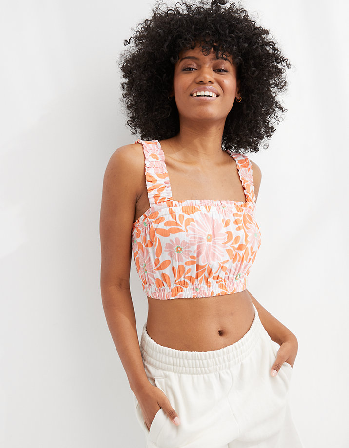 Aerie Woven Cropped Tank Top