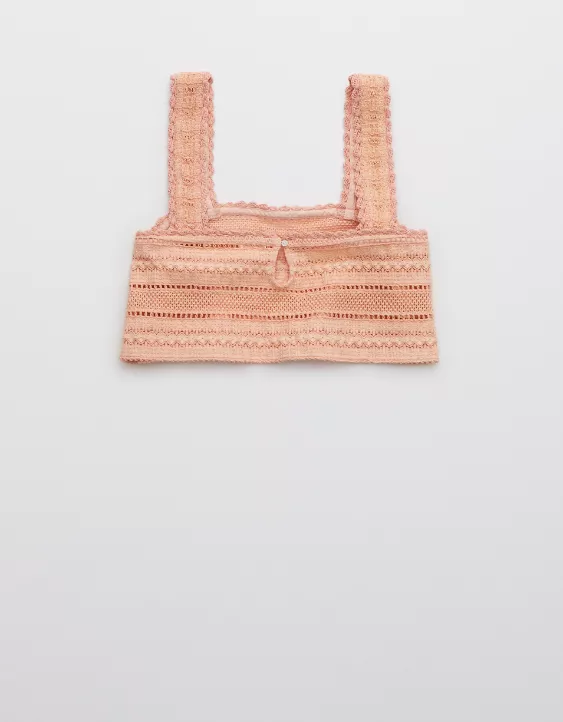 Aerie Textured Lace Tank Top