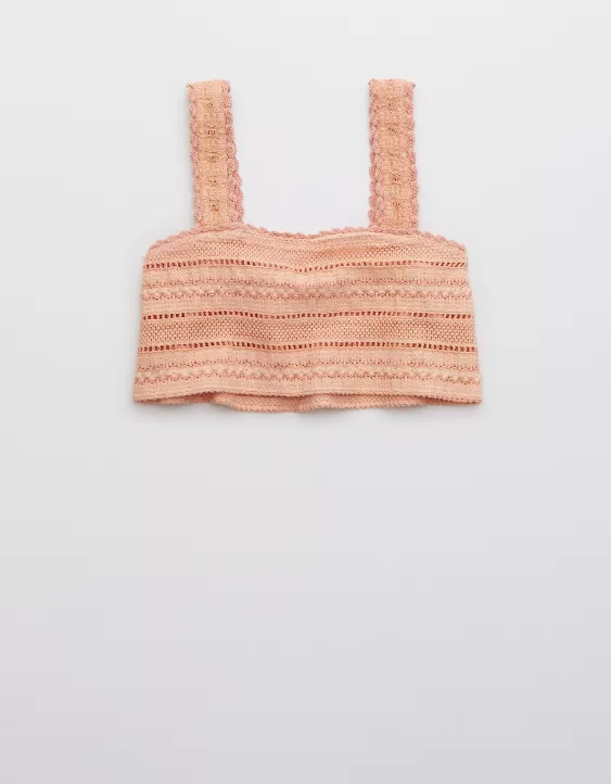 Aerie Textured Lace Tank Top