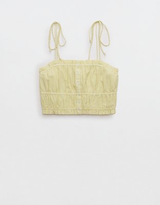 Aerie Woven Button Front Tank Top