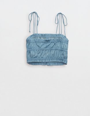 Aerie Woven Button Front Tank Top