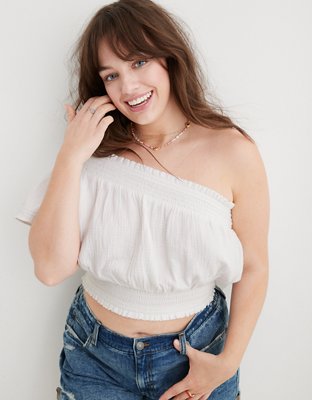 Aerie Pool-To-Party One Shoulder Tank Top