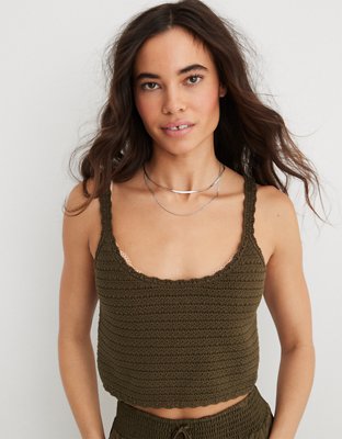 Textured Cropped Tank - Women's Summer Clothing