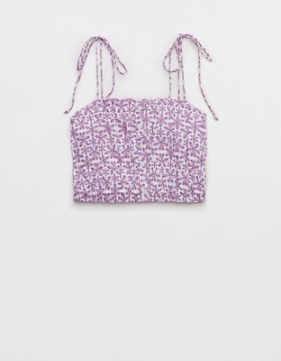 Aerie Woven Button Front Tank Top