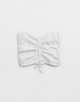 Aerie Gauzy Cinched Tube Top