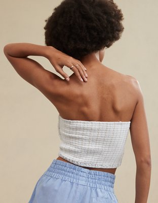 Aerie Gauzy Cinched Tube Top