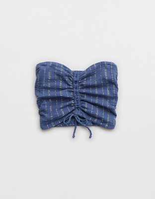 Aerie Gauzy Cinched Tube Top