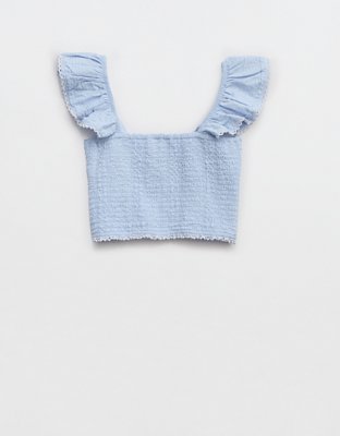 Aerie Top sin Mangas Cortado de Cloqué