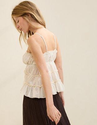 Aerie Top Sin Mangas con Lazo en el Frente