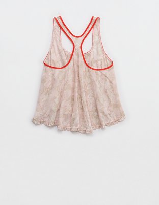 Женский топ Aerie Woven Scoop Neck, цвет: Розовый — фото 5
