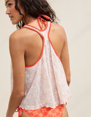 Женский топ Aerie Woven Scoop Neck, цвет: Розовый — фото 3