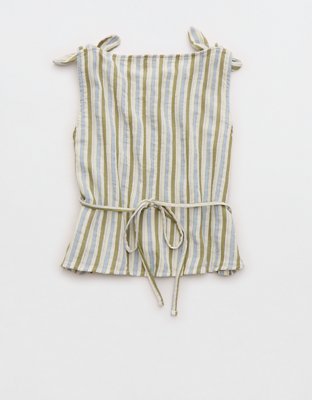 Aerie Day-Off Shoulder Tie Top