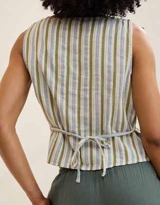 Aerie Day-Off Shoulder Tie Top