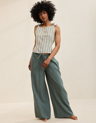 Aerie Day-Off Shoulder Tie Top