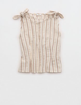 Aerie Day-Off Shoulder Tie Top