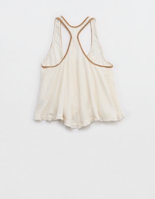 Aerie Woven Scoop Neck Tank Top