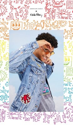 american eagle keith haring jeans