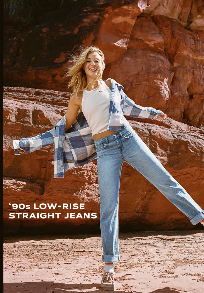 '90s Low-Rise Straight Jeans