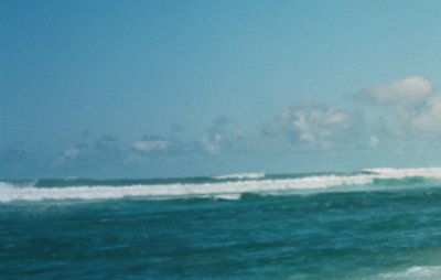 blue sky over the ocean