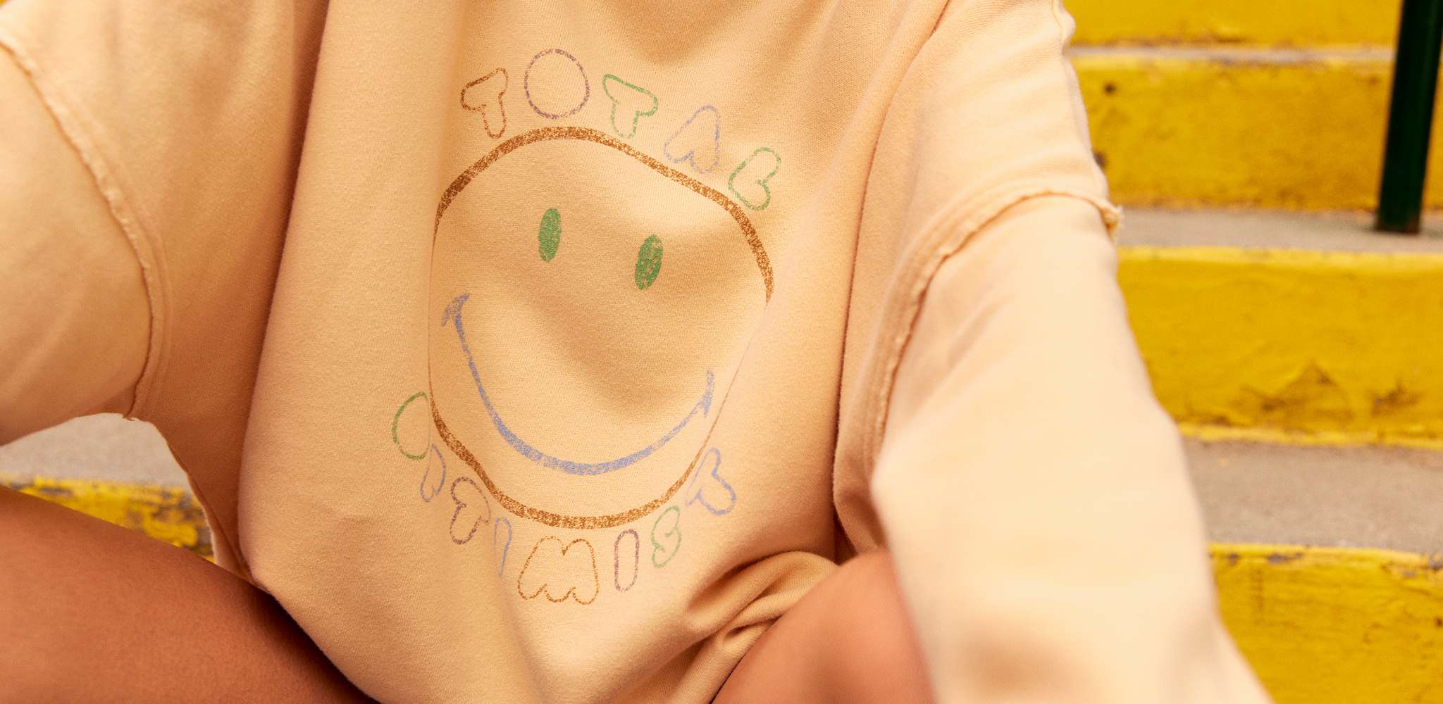 close up of Aerie Happiest Oversized Sweatshirt