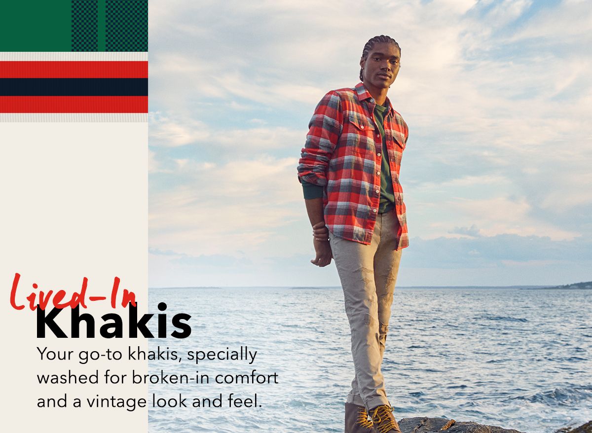 Lived-In Khakis | Your go-to khakis, specially washed for broken-in comfort and a vintage look and feel.