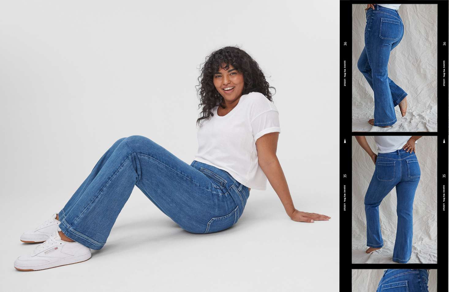 high rise flare jeans short