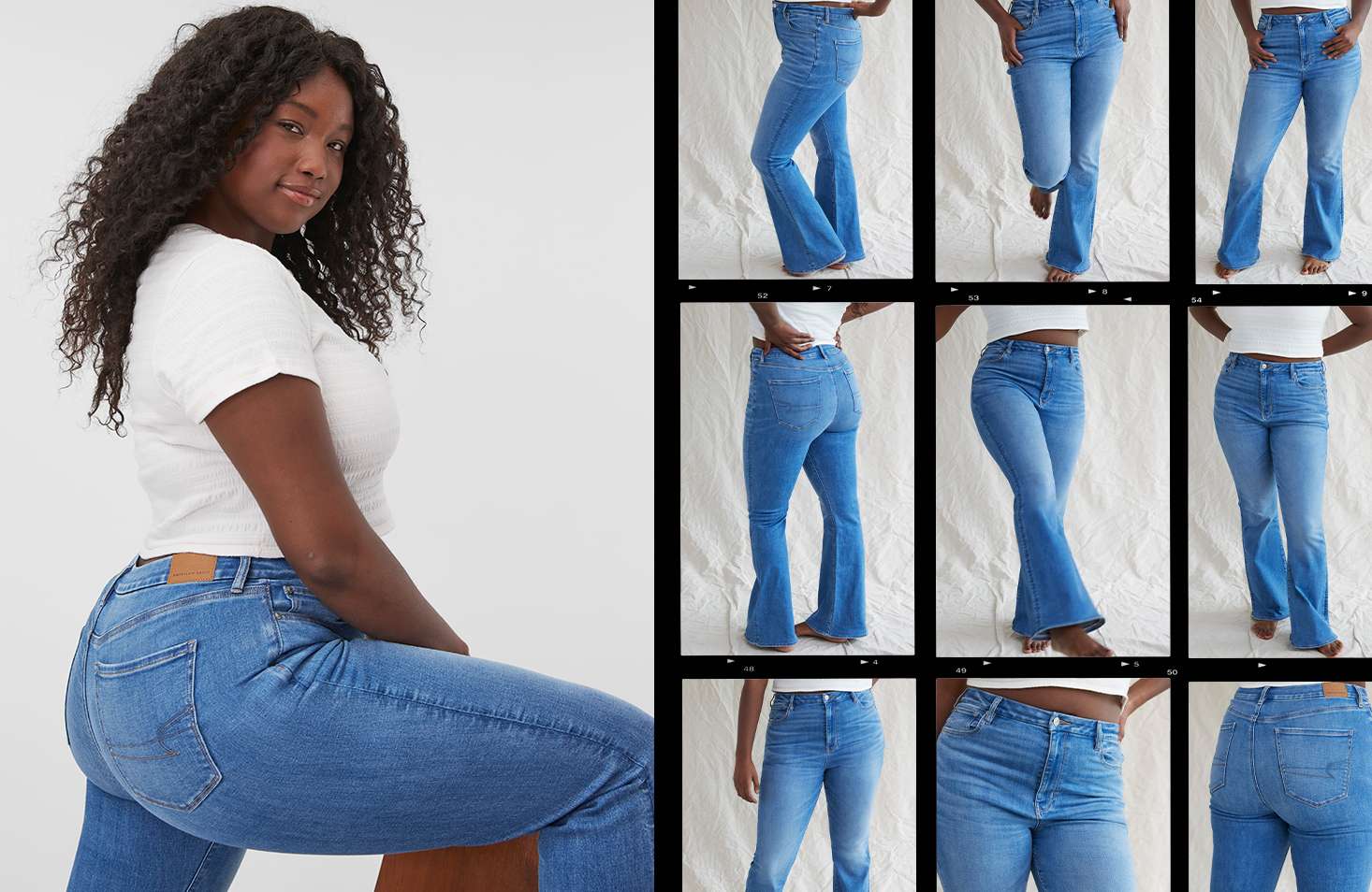 Tatiana is 5'9" and wearing the Curvy '90s Bootcut Jean in a size 12 Long.