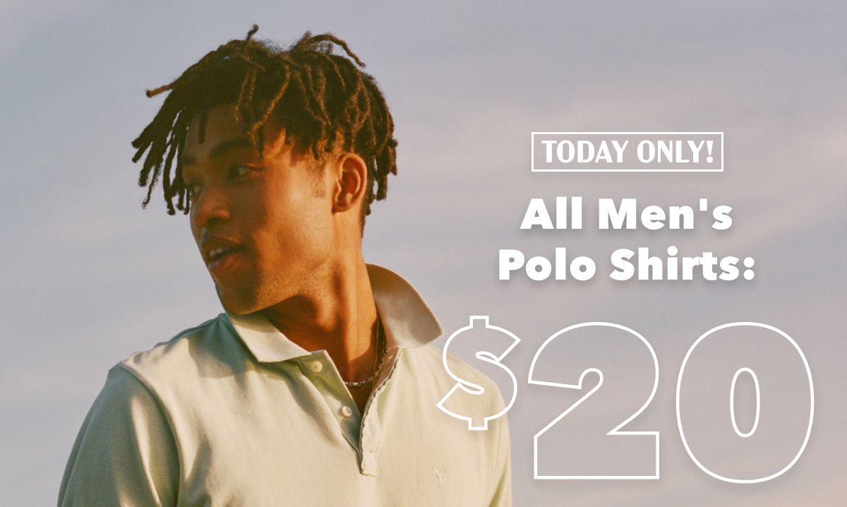 Today Only!  All Men's Polo Shirts: $20