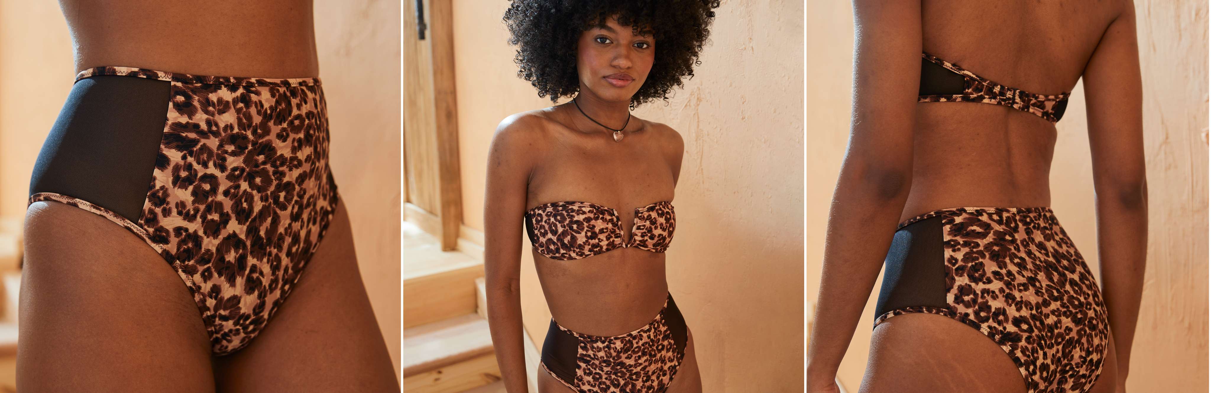 bikini à imprimé léopard