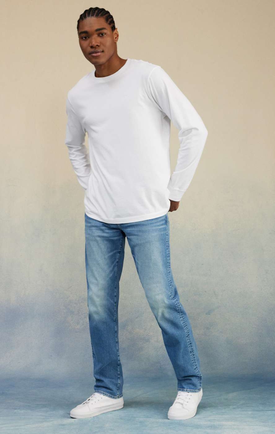 Eagle Blue Jeans - Men Basic Work White Denim Jeans Straight Leg fit 30W X  30L at  Men's Clothing store