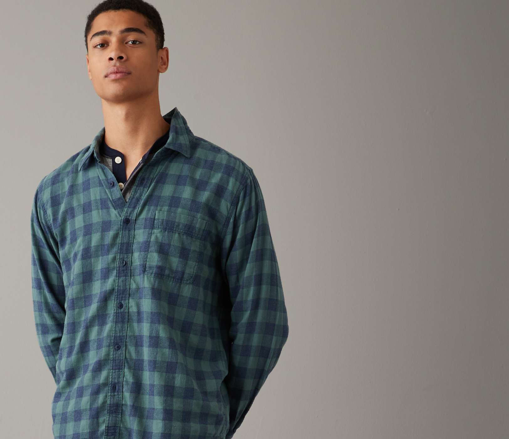 Men's Button-Up Shirts & Flannel Shirts | American Eagle