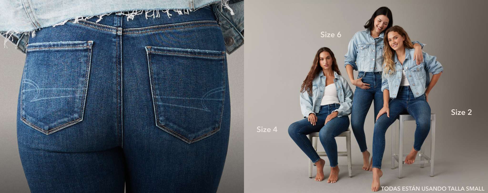 Modelo con jeans de denim 