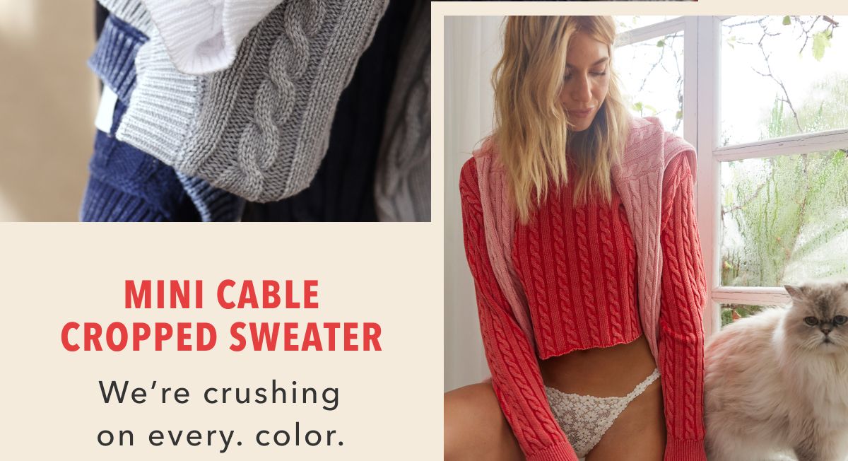 Mini Cable Cropped Sweater | We're crushing on every. color.