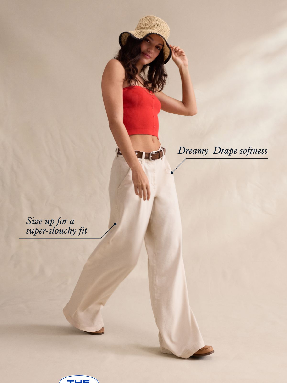 Size up for a super-slouchy fit |  Dreamy Drape softness