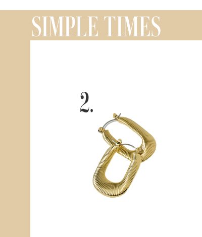 Simple times | 2. Embossed Square Hoop Earrings