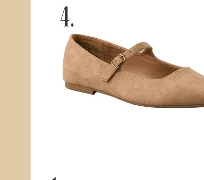 4. Vegan Suede Ballet Flat