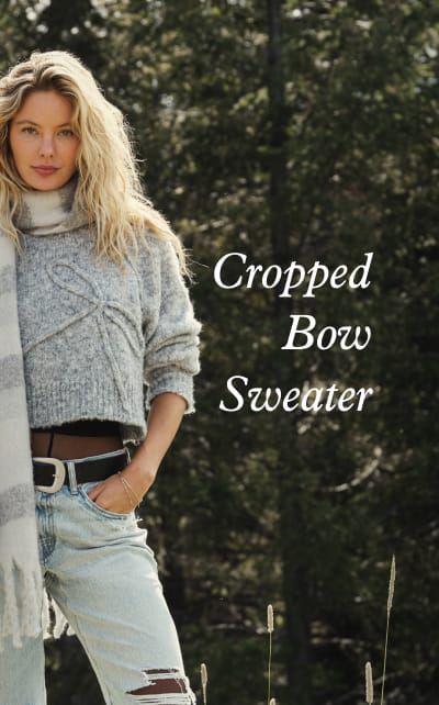 Cropped Bow Sweater