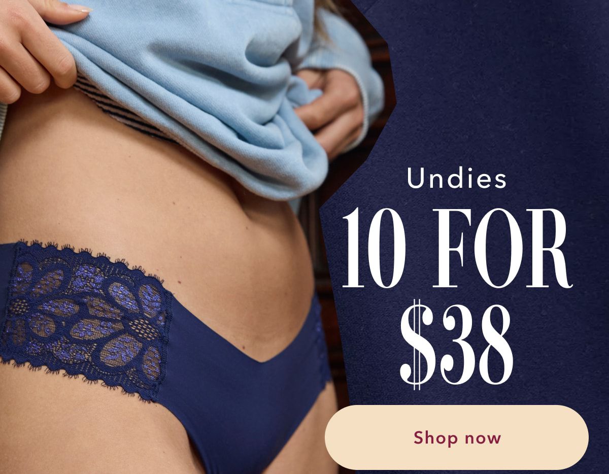 Undies 10 For $38 | Shop now