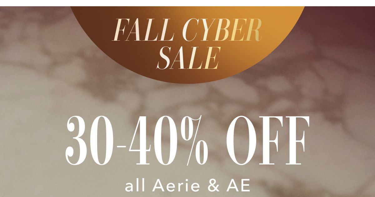 Fall Cyber Sale | 30-40% Off all Aerie & AE