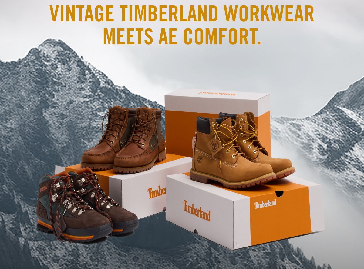 Vintage Timberland workwear meets AE comfort.