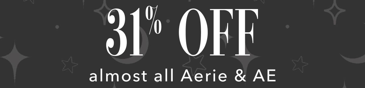 31% Off almost all Aerie & AE