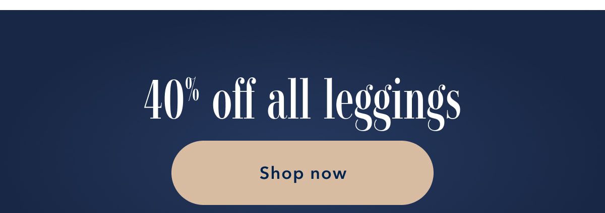 40% off all leggings