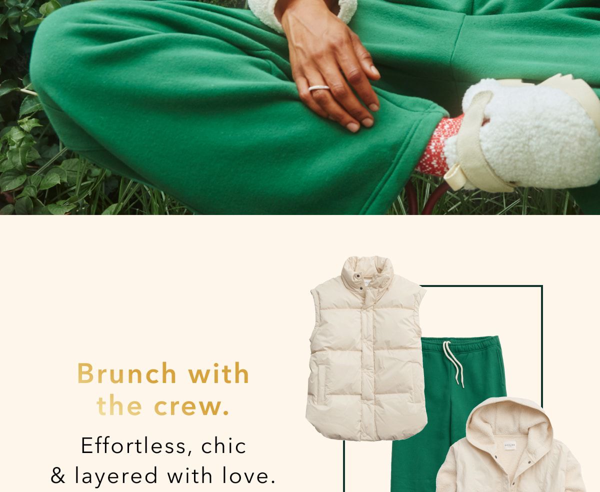 Brunch with the crew. Effortless, chic & layered with love. 