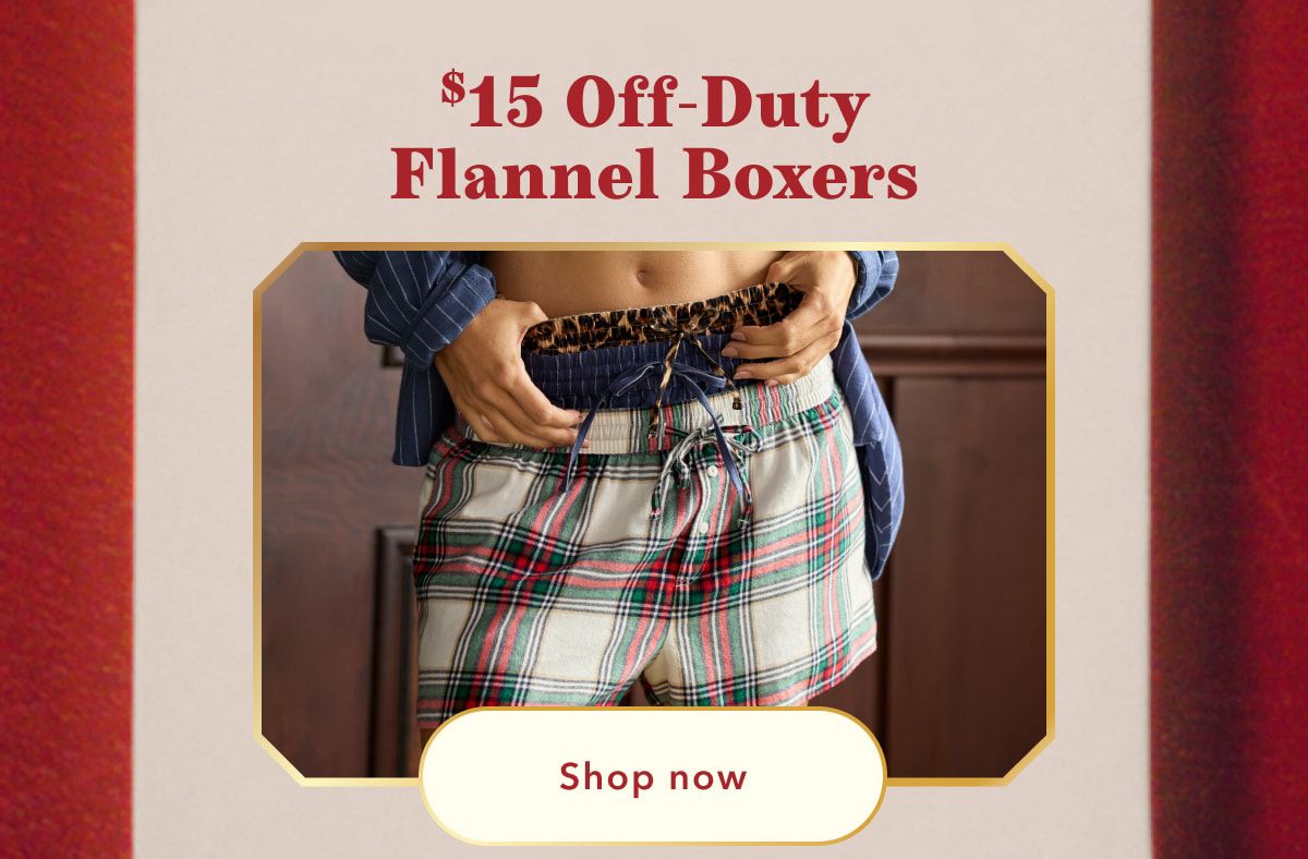 $15 Off-Duty Flannel Boxers | Shop now